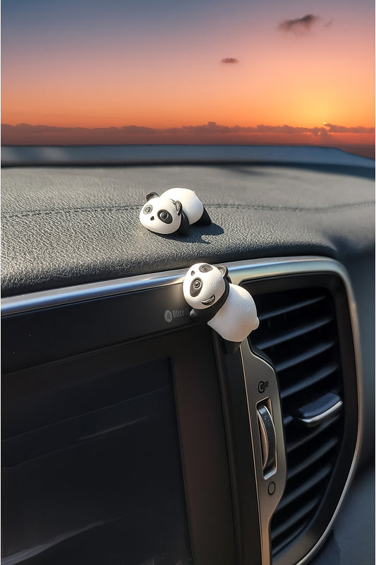 1 Adet Mini Panda Torpido Süsü Araç İçi Aksesuar Araba Dikiz Aynası Süsü Panda Torpido Aksesuar