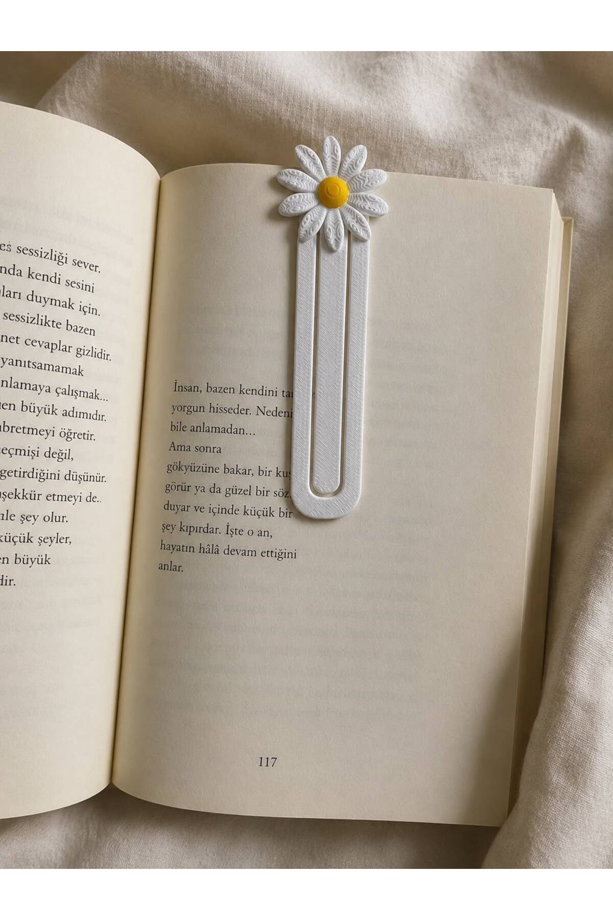 Zarif Papatya Kitap Ayracı - Çiçek Kitap Ayracı Çok Sevimli