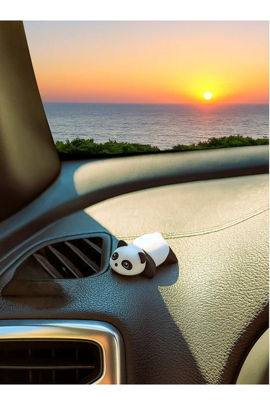 1 Adet Mini Panda Torpido Süsü Araç İçi Aksesuar Araba Dikiz Aynası Süsü Panda Torpido Aksesuar