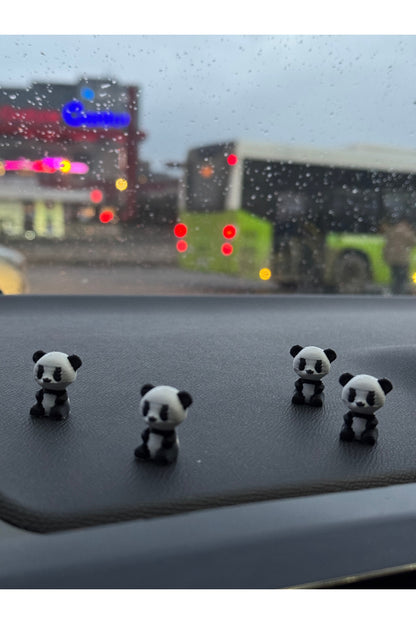 Tatlı Mini Pandalar Torpido Süsü 1 Adet - Sevimli Küçük Pandalar Klima Süsü Araba Süsü